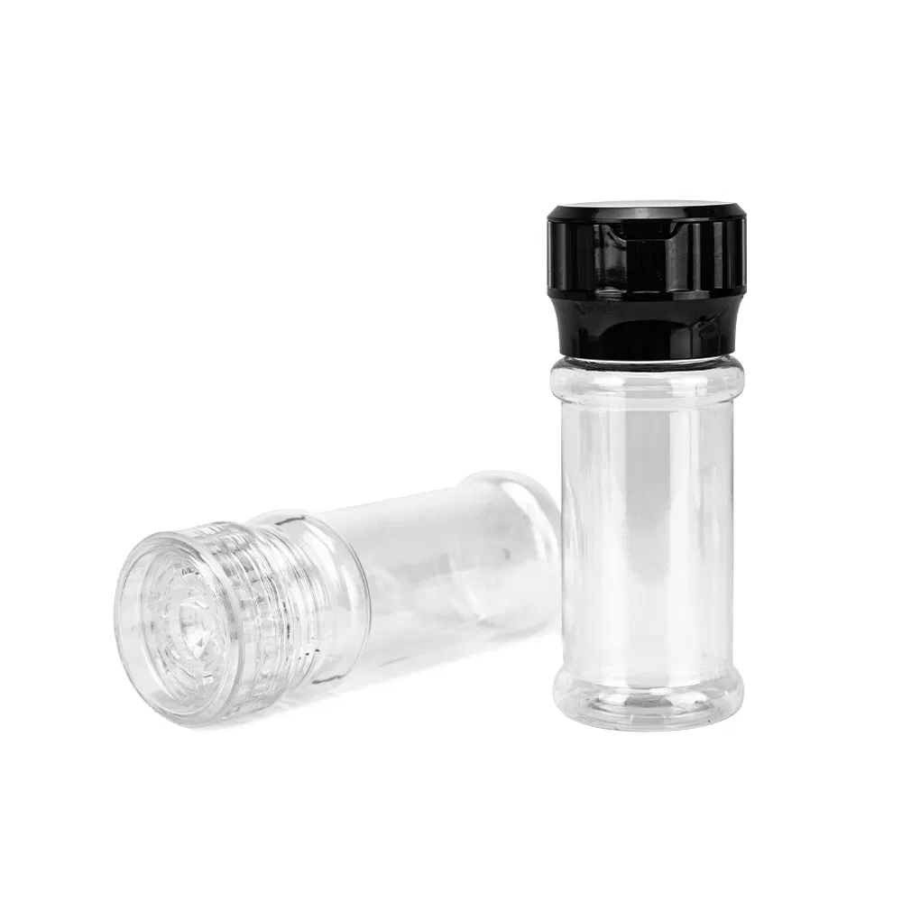 3oz 80ml 100ml Adjustable Plastic Pepper Grinder Pet Jar