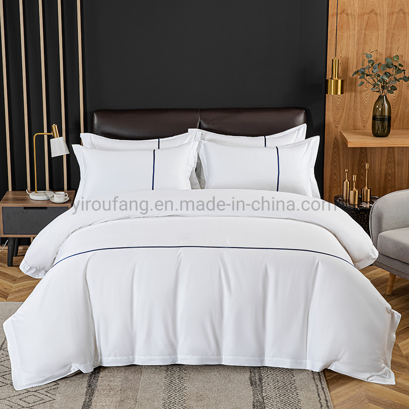 Luxury Five Star Hotel Linen 1000 Thread Count Cotton Satin Bedsheet /Duvet Cover for Single/Double/Twin/Queen/Full King Size with Logo 4PCS Hotel Bedding Sets