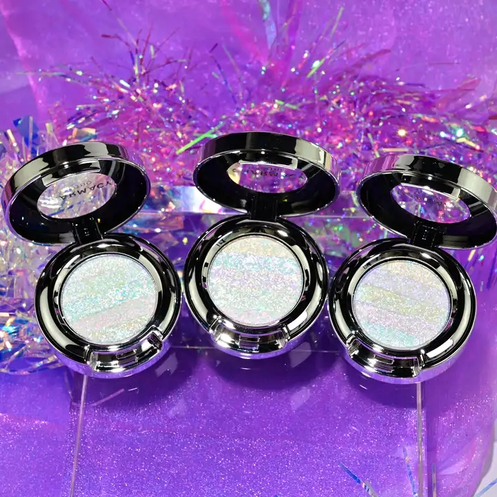 Colorchanging Highlighter Rainbow Color Waterproof High Pigmented Blusher Eyeshadow Palette