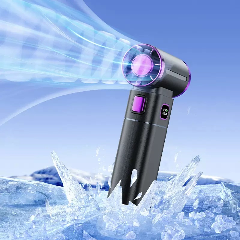 Portable Handheld Fan, Turbo Mini Fan with Power Bank, USB Rechargeable for Women Men Travel, Camping, Makeup, Beach