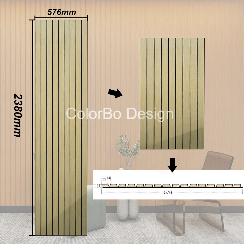 Premium Manufacturer Supply Custom Size Natural Wood V Groove Acoustic Panels for Office Wall Decoration