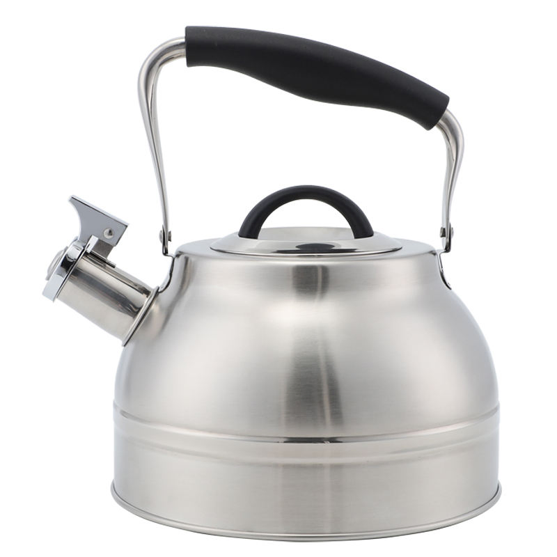 2.8L 3qt Stainless Steel Stove Top Kettle Whistling with Folding Handle