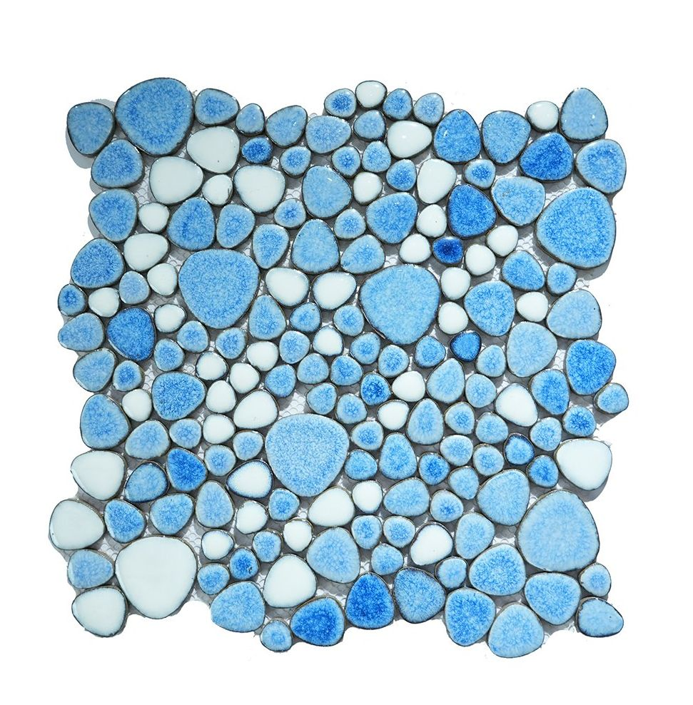 Glass Pebble Mosaic Stone Tile for Interior and Exterior Decoration