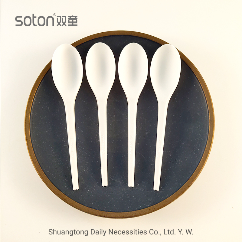 Eco-Friendly 6.5 Inch Cpla Spoon 100% Compostable Cutlery Disposable Spoon