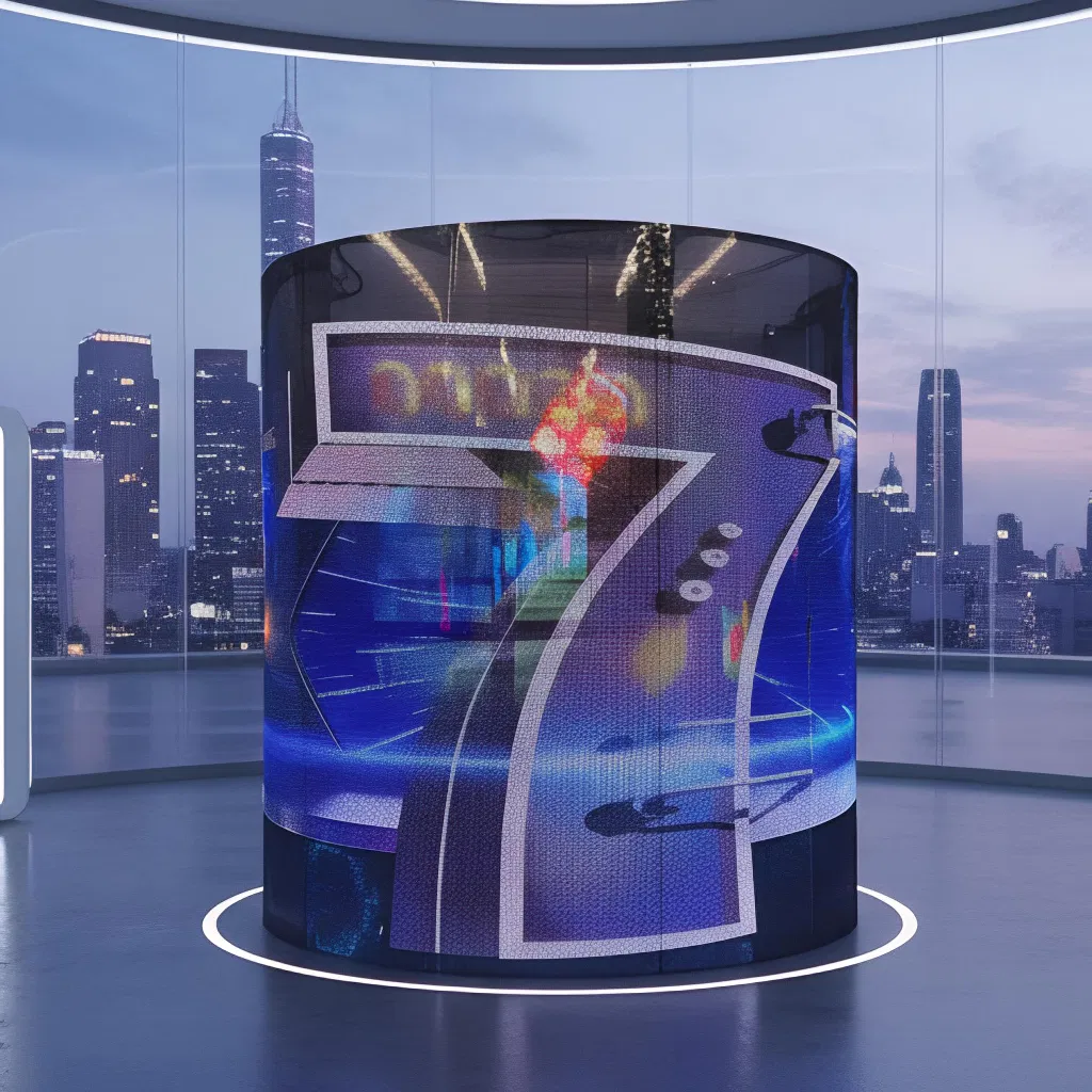 High Brightness Flexible LED Transparent Display for Retail Advertising