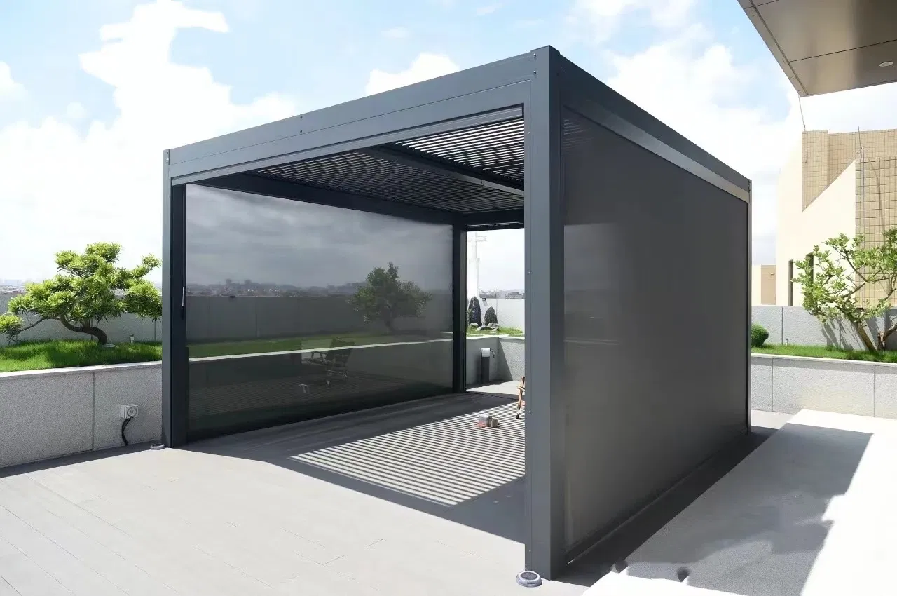Rainproof Modern Design Aluminum Awning and Louver Roof Pergola