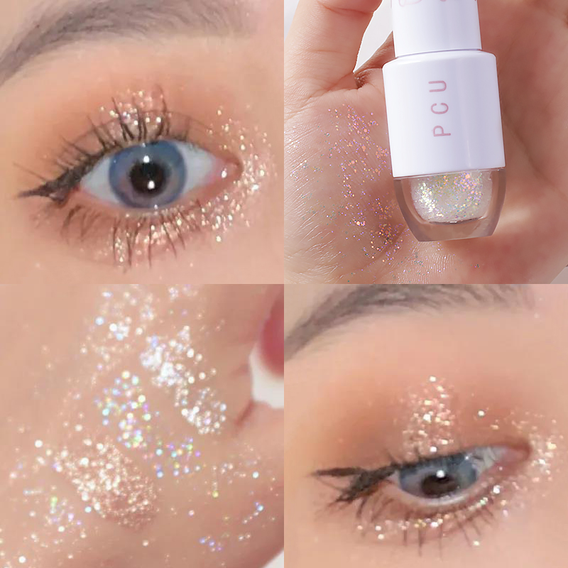 New Eye Makeup 4 Color Flashing Mini Eye Shadow Creative Design Bright Gloss Liquid Eye Shadow