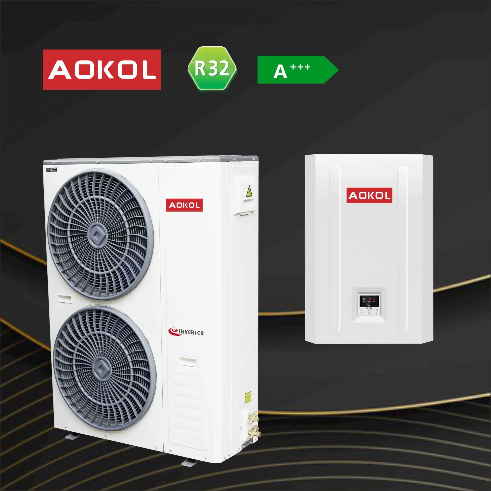 Evi Low Temperature DC Inverter Air to Water Heat Pump, R32 New Gas Heat Pump WiFi Controller, European Market Heat Pump. OEM Heat Pump Factory