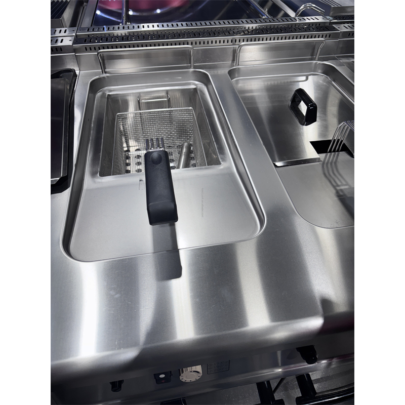 Um-Ud-2 Stainless Steel Kitchen Equipment Gas Vertical Fryer Double (2) Tank 2 Independent Baskets Frying Oven Commercial Cabinet &Gas Vertical Fryer