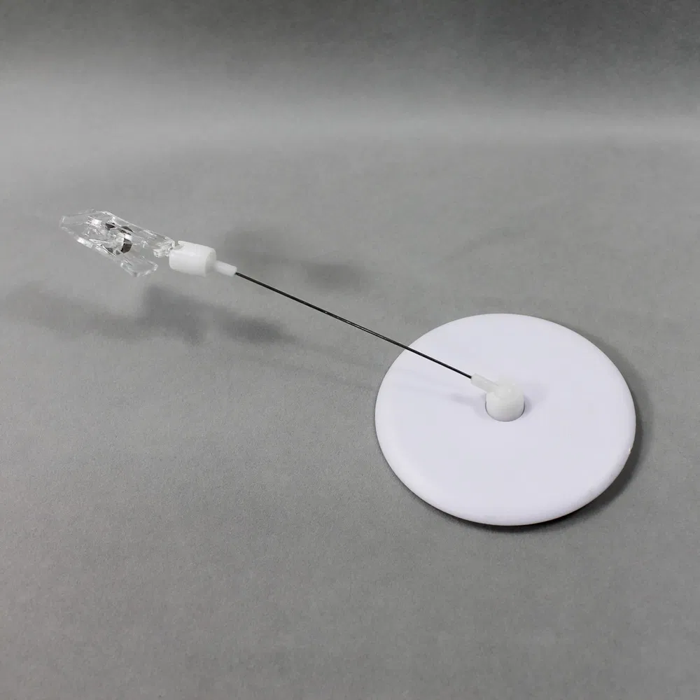 Pop Price Tag Plastic Label Clip Holder with Adhesive Base