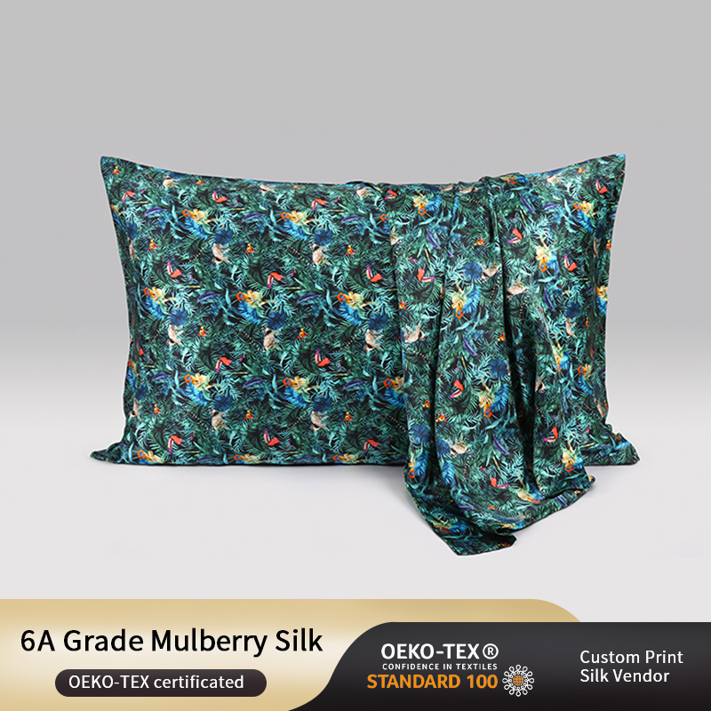 High Quality Skin-Friendly Printed Mulberry Silk Sleeping Pillowcase