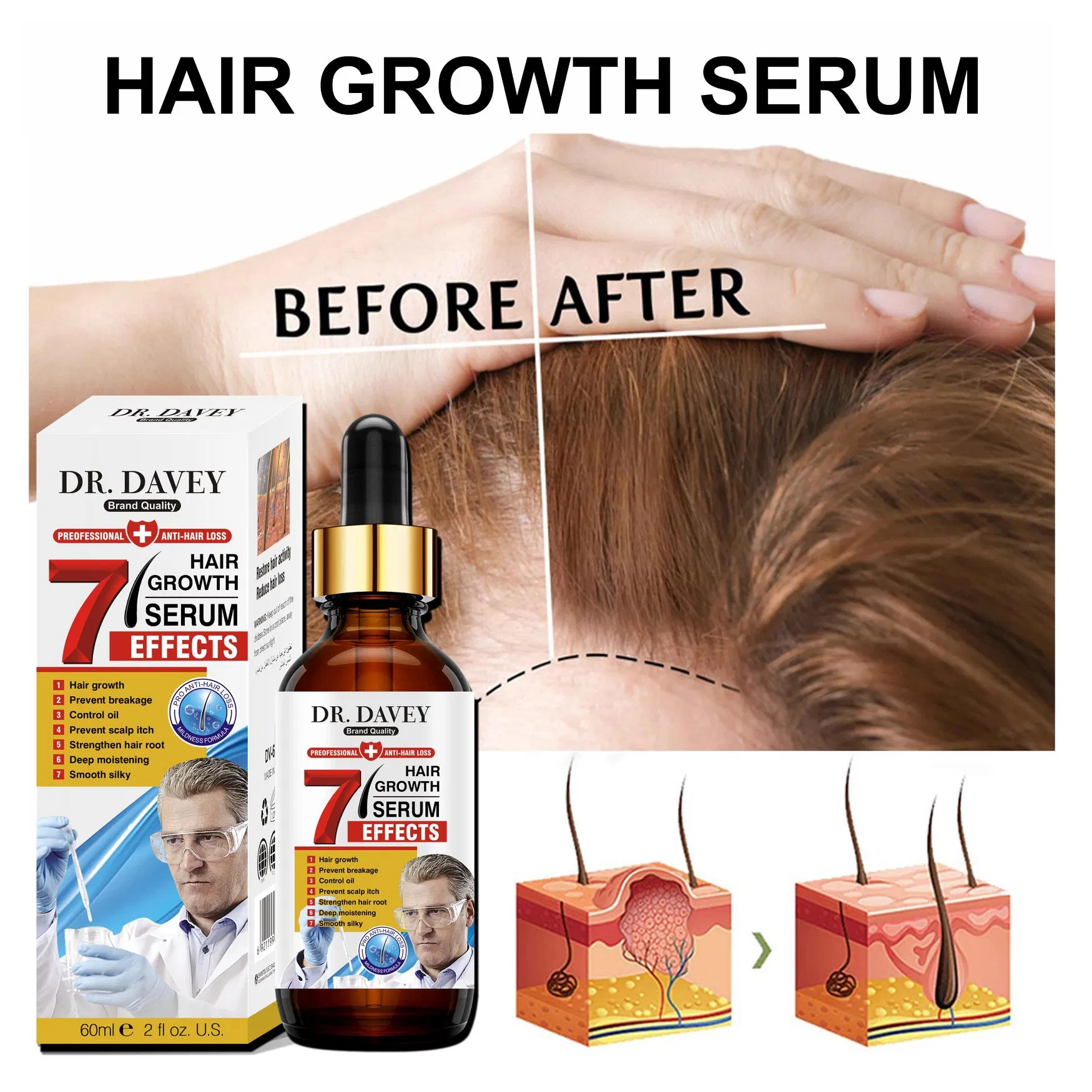 Dr. Davey Ginseng Healthy Serum Strengthen Hair Root Hair Growth Oil