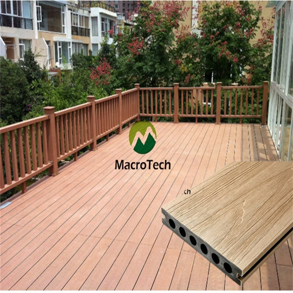 High Quality 3D Embossed Grain Outdoor Wood Plastic Composite Floor Panel