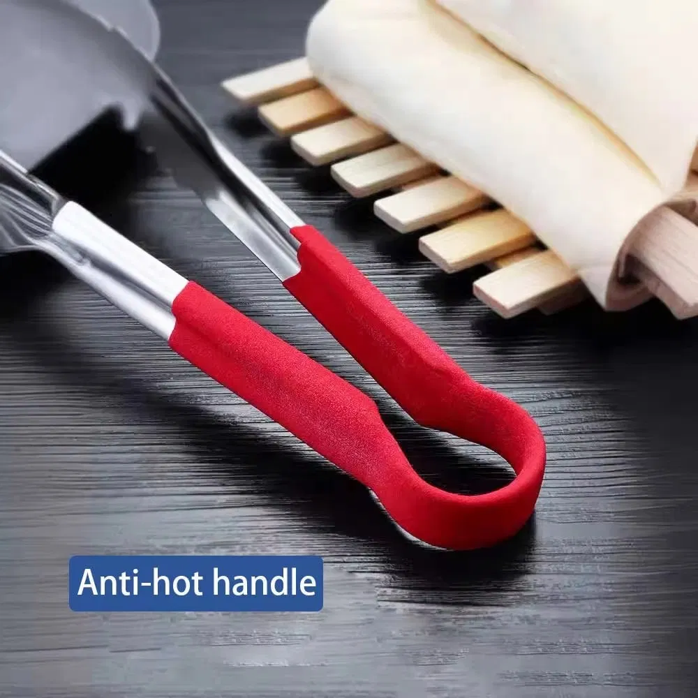 Stainless Steel Kitchen Gadgets Utensils Set-Buffet Food Serving Clip Salad Tongs BBQ Tongs