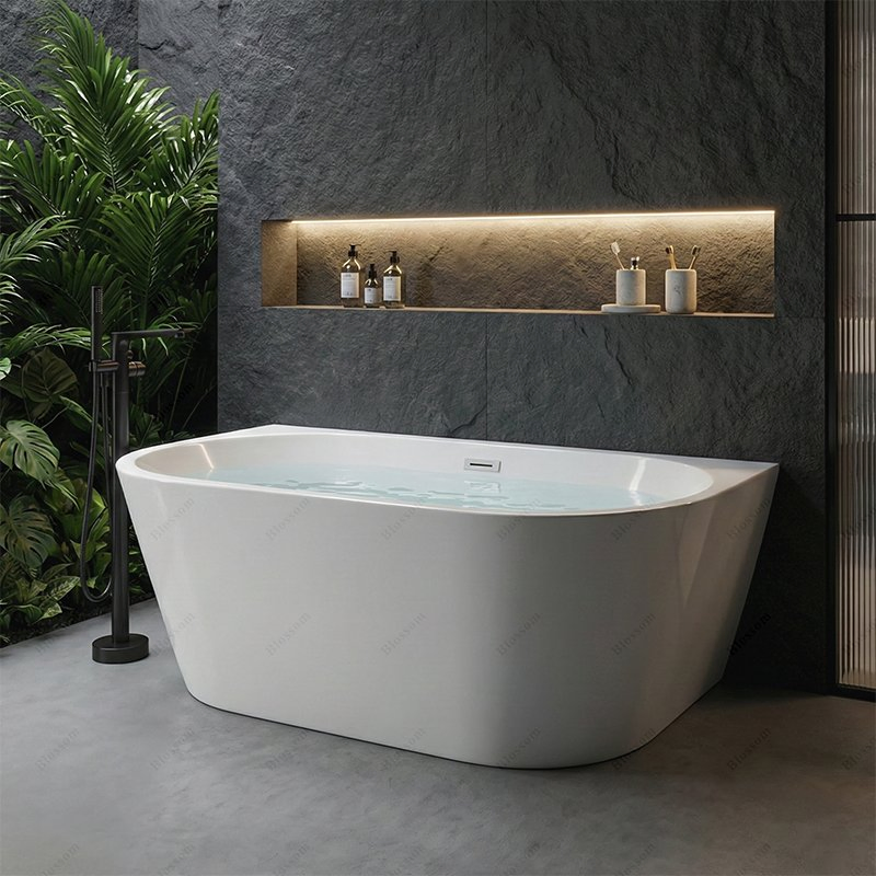 Глубокий овальный акриловый ванна в современном стиле