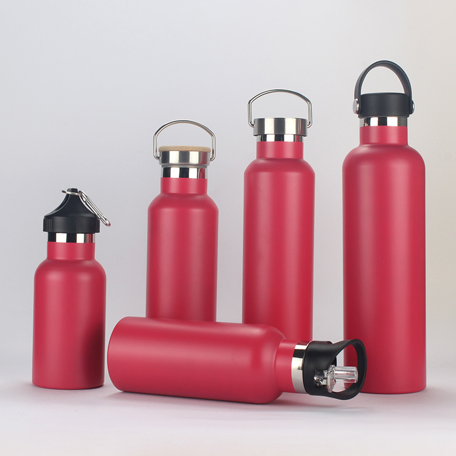 Vacuum Flasks 350/500/750/1000ml Drink Bottle Double Wall Insulated Stainless Steel Water Bottle with Metal Lid