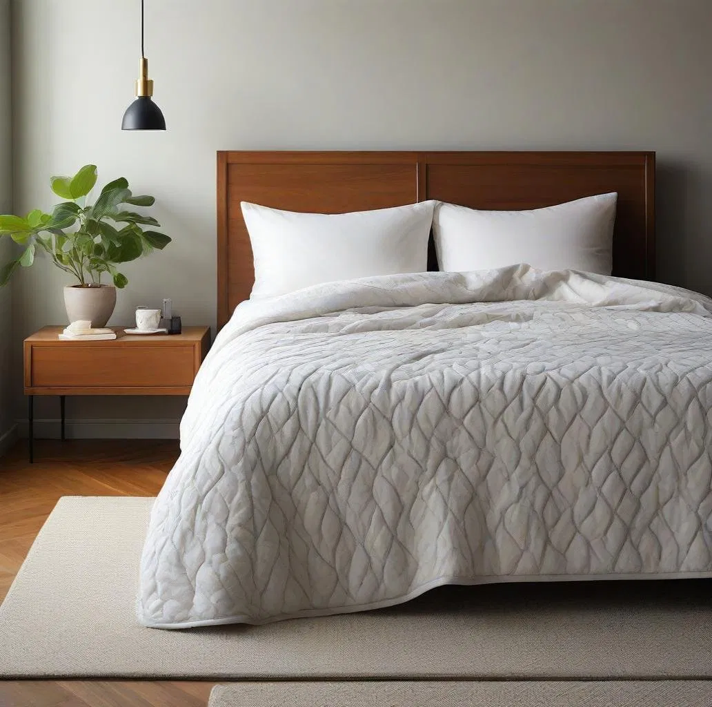 Overheat Protection Electric Blanket with Fireproof Carbon Fiber Heating Wire, Machine Washable