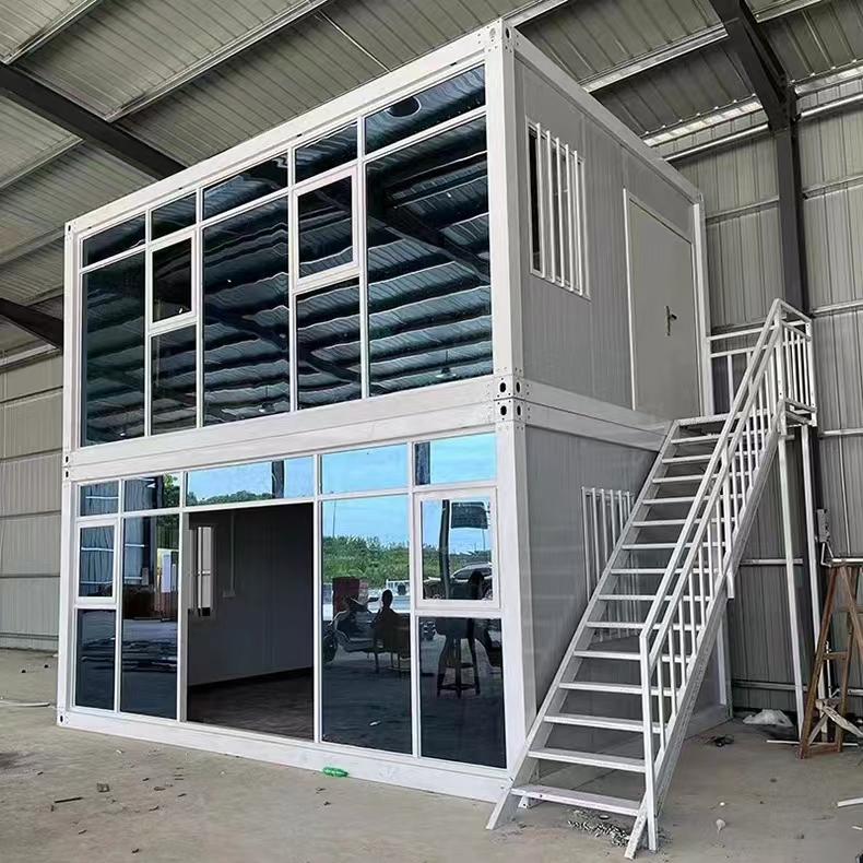 Customized Prefab 20FT/40FT Flat Pack Container House Glass Building for Staff Dormitory/Office/Hotel