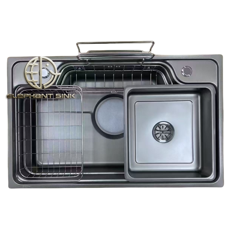 Modern Japanese Press Stainless Steel Kitchen Sink for Home Wash Vegetables