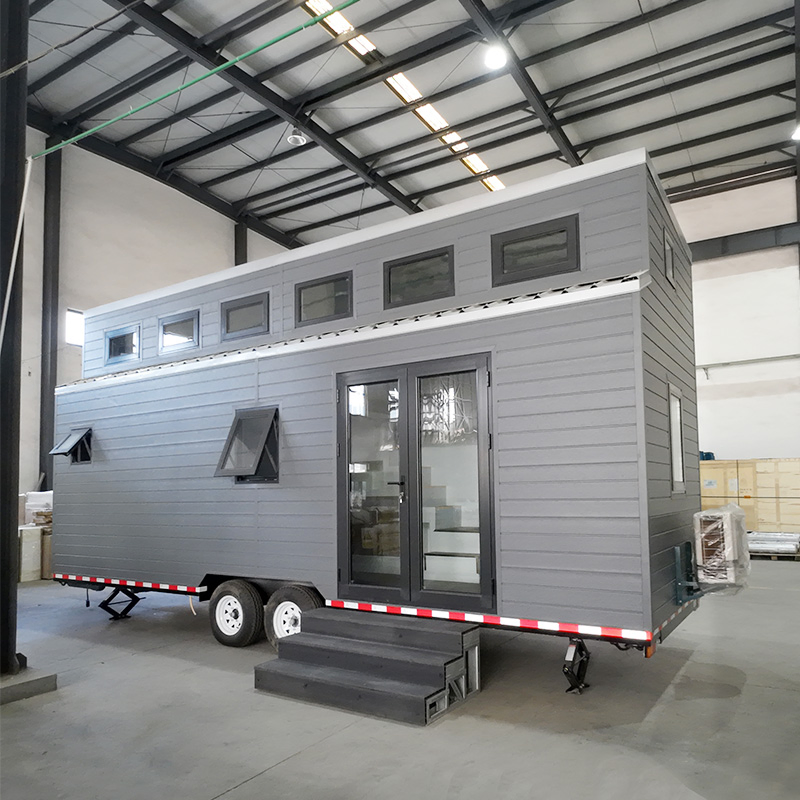 Prefabricated Mini Modular Homes Tiny House on Wheels with Steel Structure