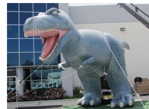 2023 New 25'x50' Giant Inflatable Orange Triceratops (airbrush)