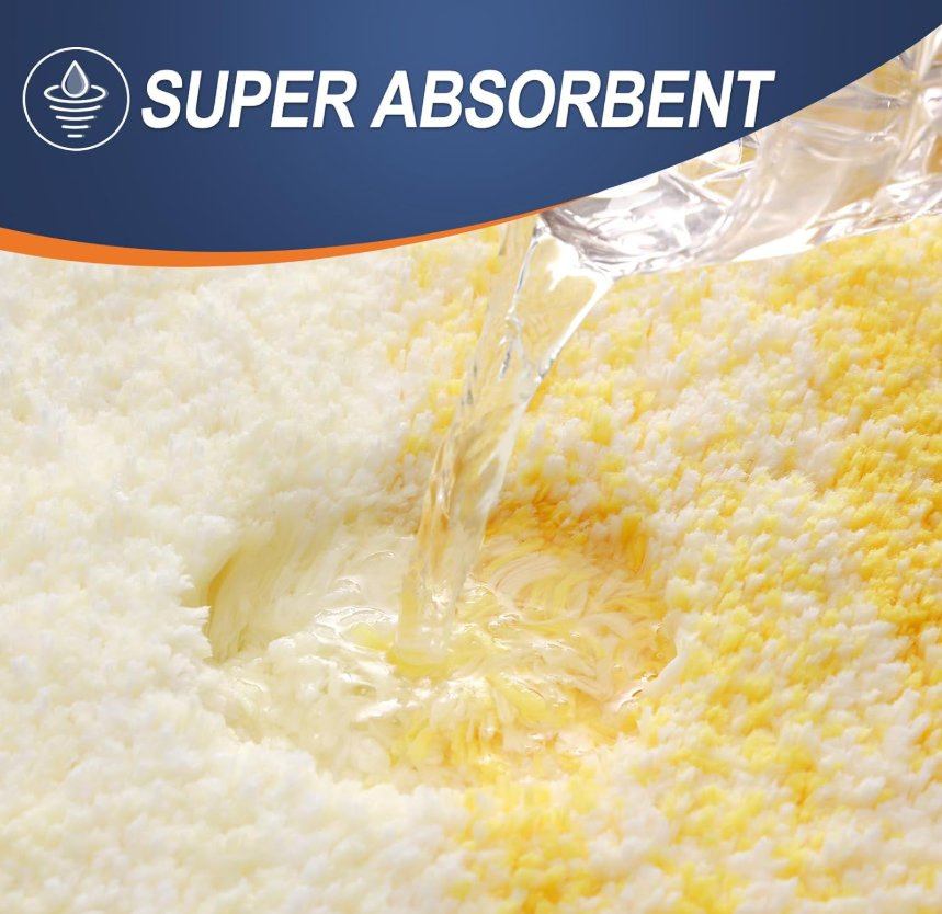 Plush Microfiber U-Shaped Luxury Bathroom Mat 24X20 Soft Absorbent