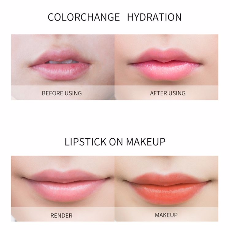 Temperature Color Changing Lip Balm Yellow Gold Carotene Vegan Slim Lip Balm