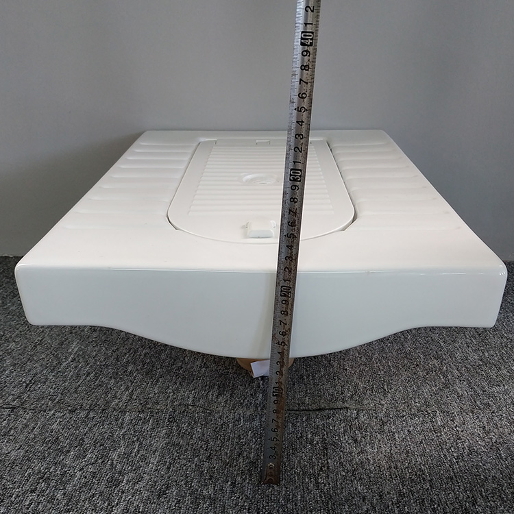 High Quality White Color Ceramic Floor Mounted Toilet Wc Pan with Cover Save Space Squatting Pan