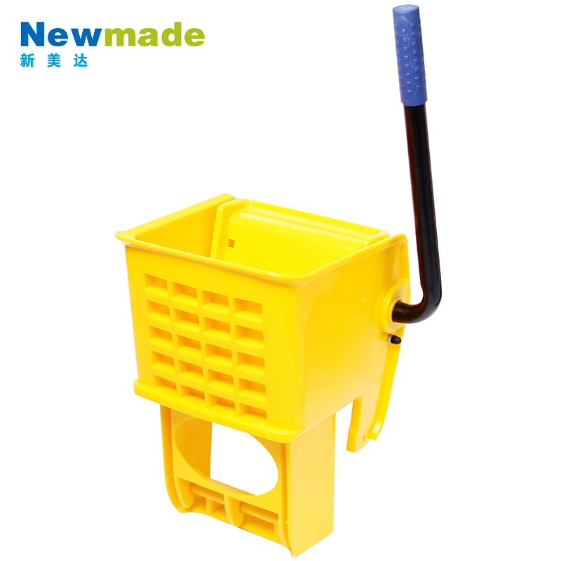 Plastic Hospital Hotel Cleaning Squeeze Wringer Trolley Mop Bucket with Wheels