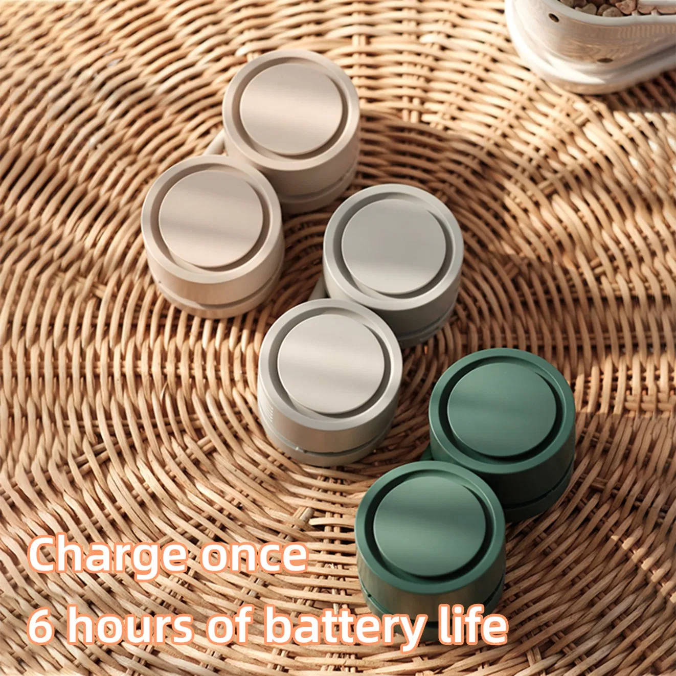 2024 New Hanging Neck USB Charging Outdoor 1600mAh Mini Fan