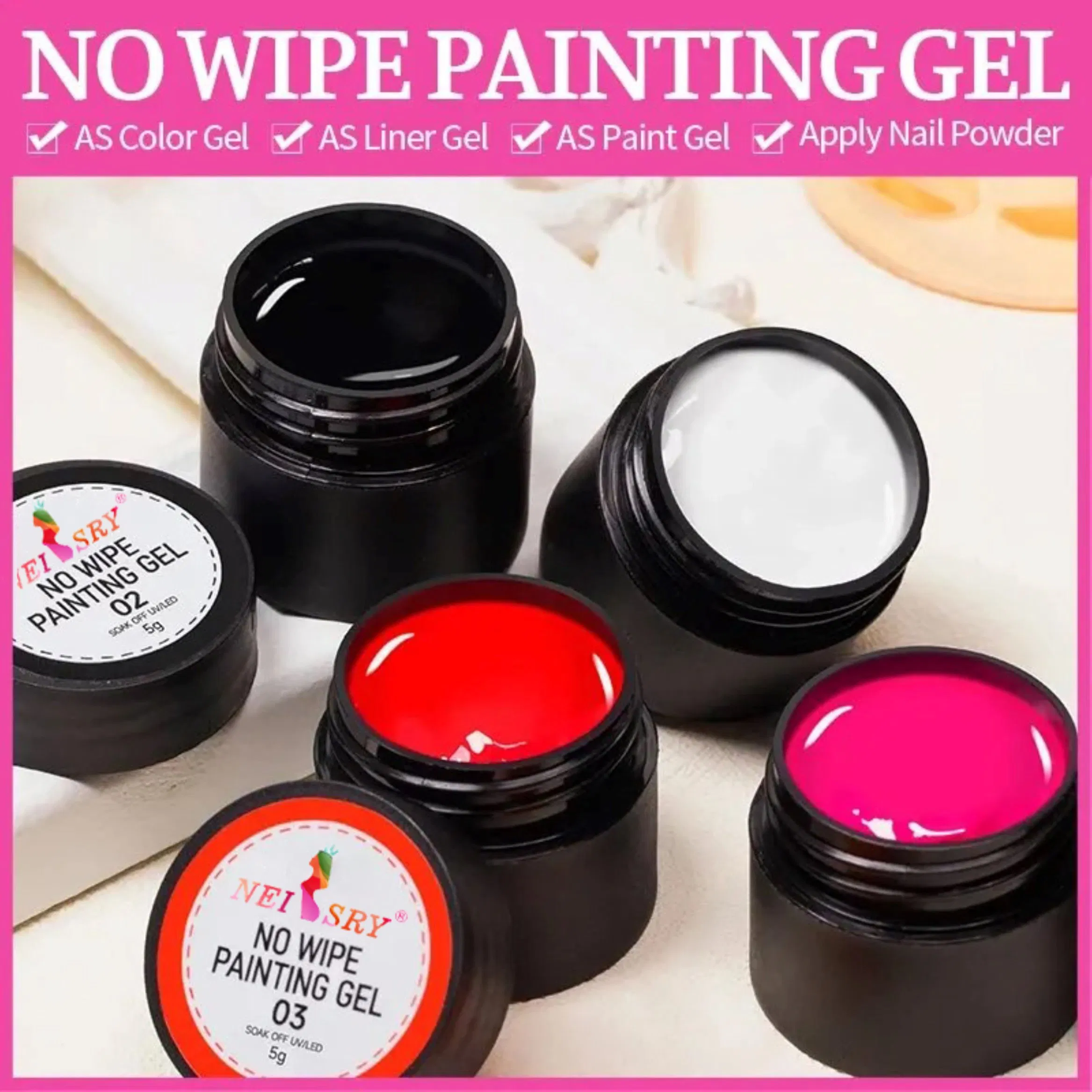 Wholesaleno Wipe Painting Gel 41 Colors UV LED Nail Gel for Drawing