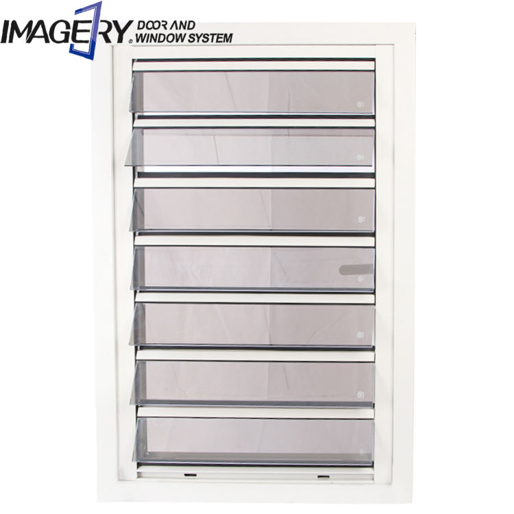 Modern Customized Vertical Aluminium Framed Glass Shutter Louver Jalousie Window New Design for Residential Use
