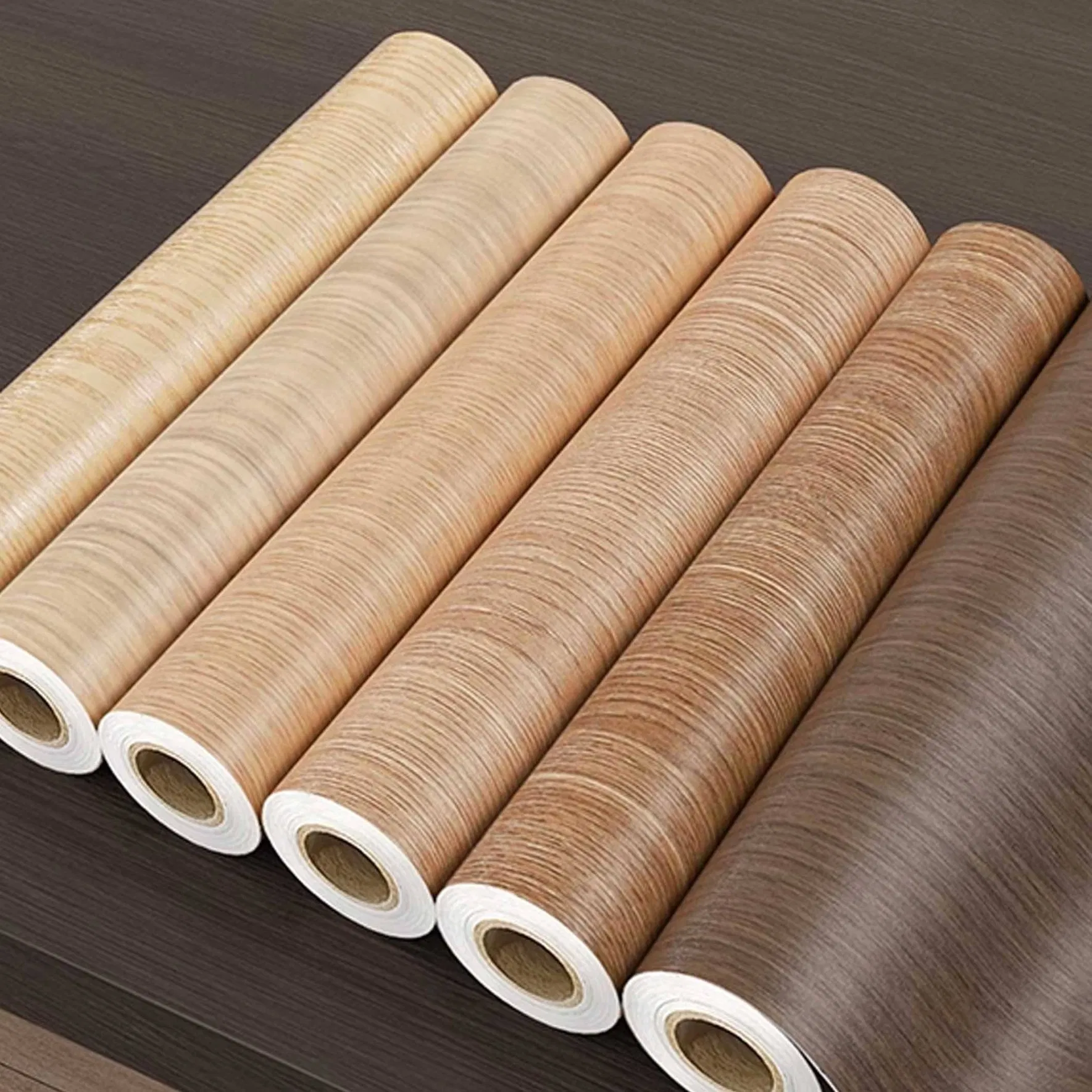 Self Adhesive Wood Effect Decoration Furniture Kitchen Wooden Grain Texture PVC Sticker Car Body Interior Vinyl Wrapping Film
