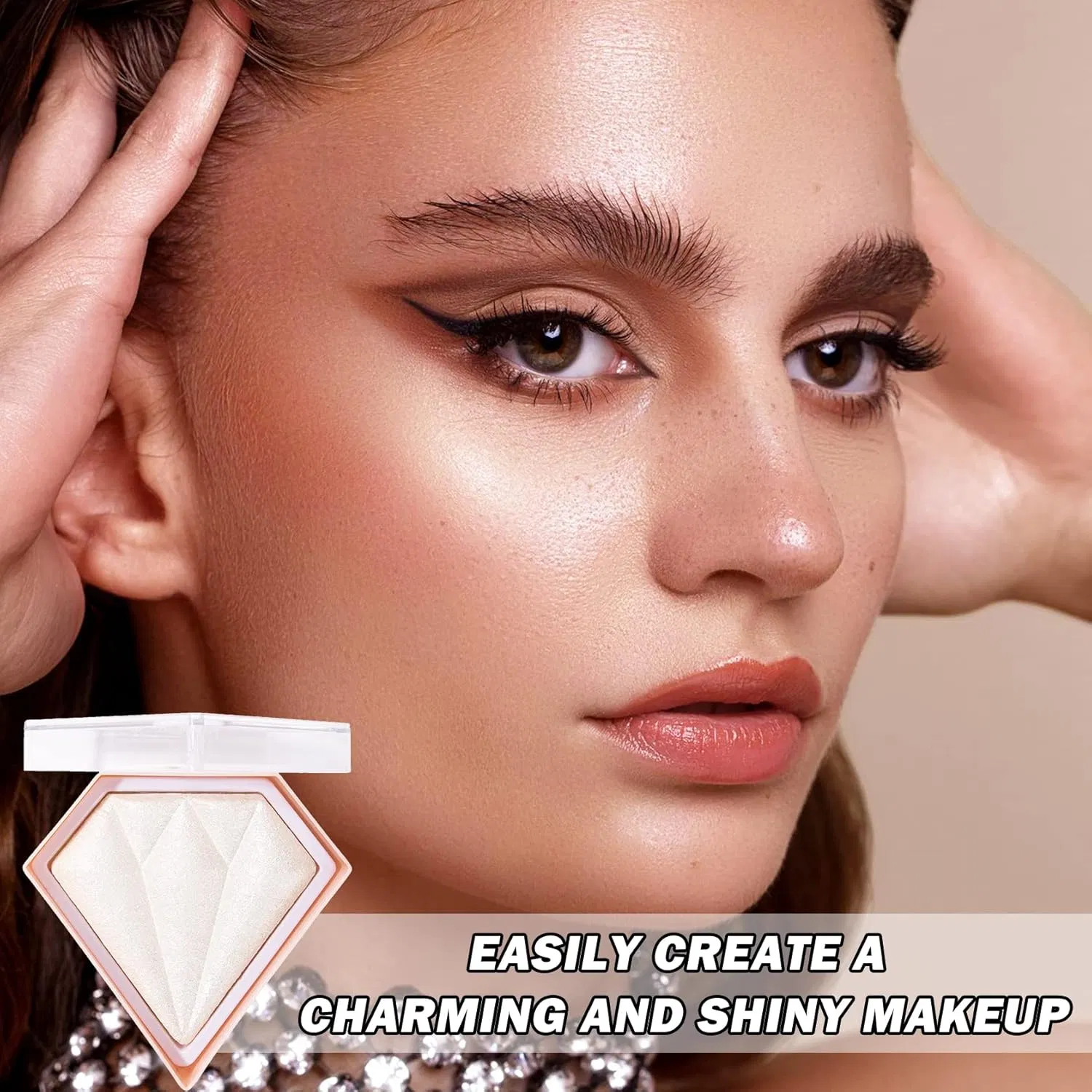 Highlighter Makeup Palette Shimmer Contour Powder, Waterproof & Long-Lasting Face Illuminator Private Label/OEM