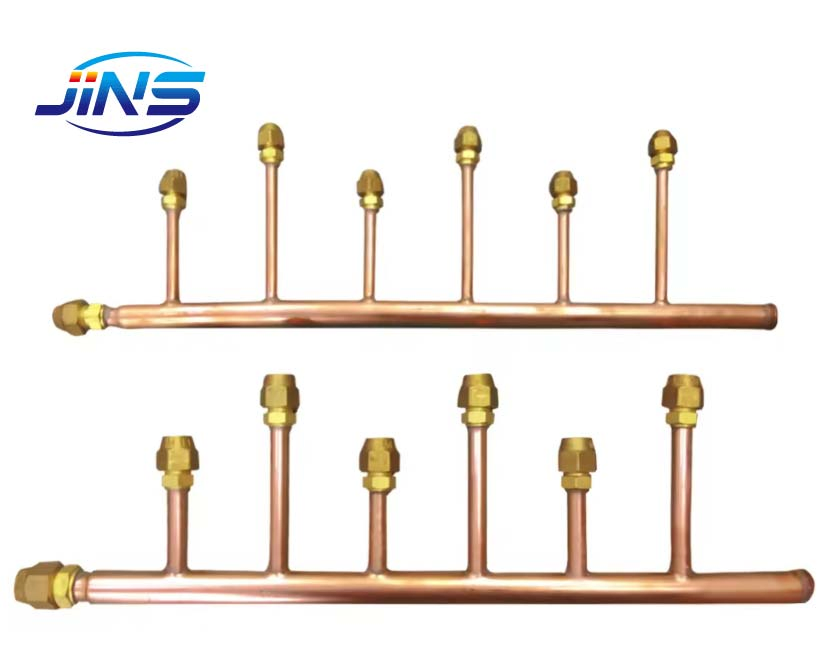 1/2" X 3/4" Precision Welding NSF-61 Copper Manifold with Brass Push Fit Ball Valve