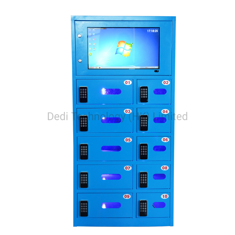 Умный зарядный шкаф Dedi на 10 ячеек для телефонов и ноутбуков