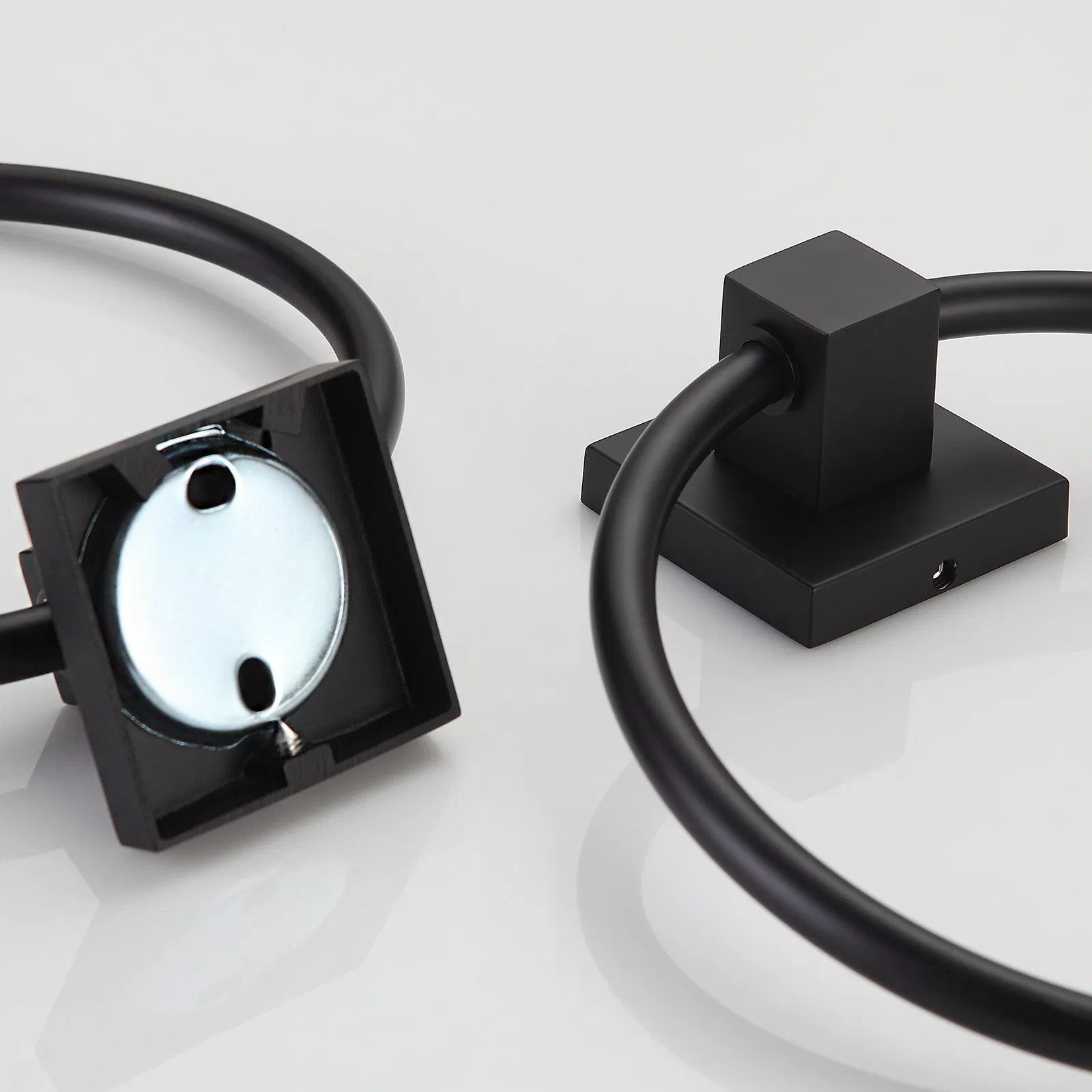 Black Modern Bathroom Hand Towel Hanger Wall Mounted Hand Towel Ring