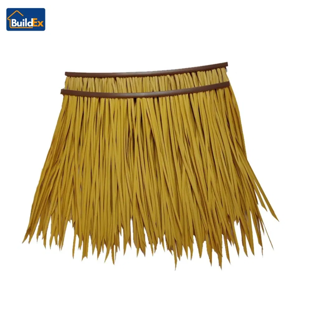 PE Coated Synthetic Tiki Hut Thatch Roof Panels for Villa Exteriors