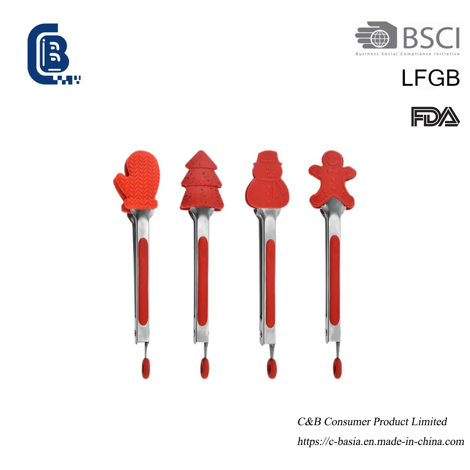 3PCS Kitchen Tongs Set, Serving Salad Vegatable Grilling Food Clip, Kitchen Tool