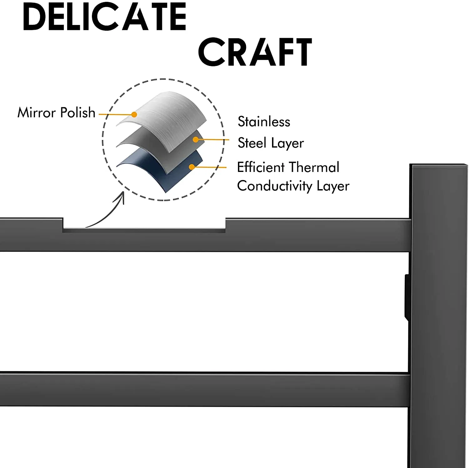 CE Approved Electric Towel Rails SUS 304 Heater Towel Warmer