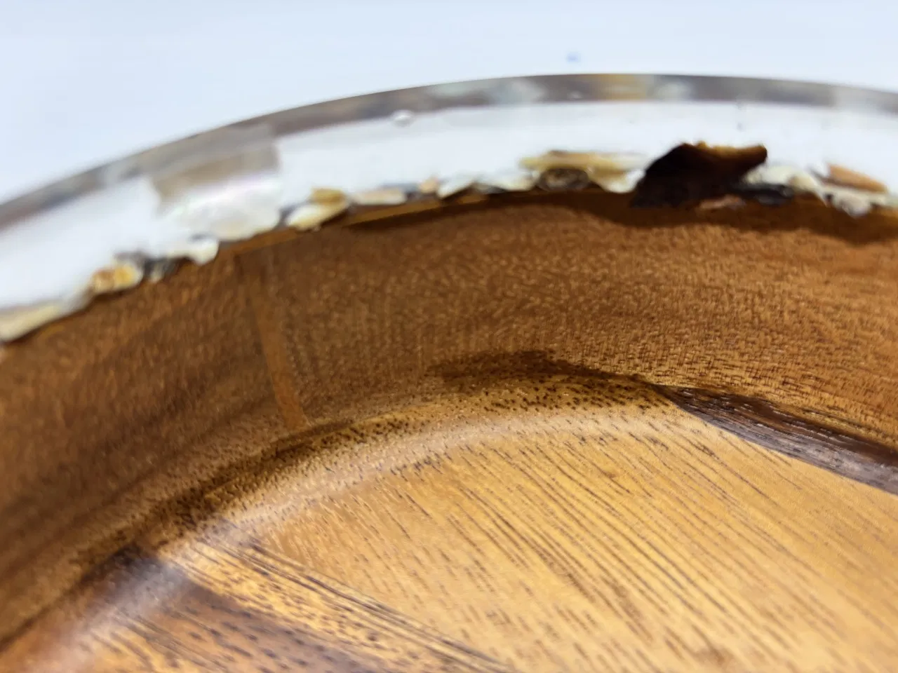 Acacia Wood and Resin Fruit Salad Bowl