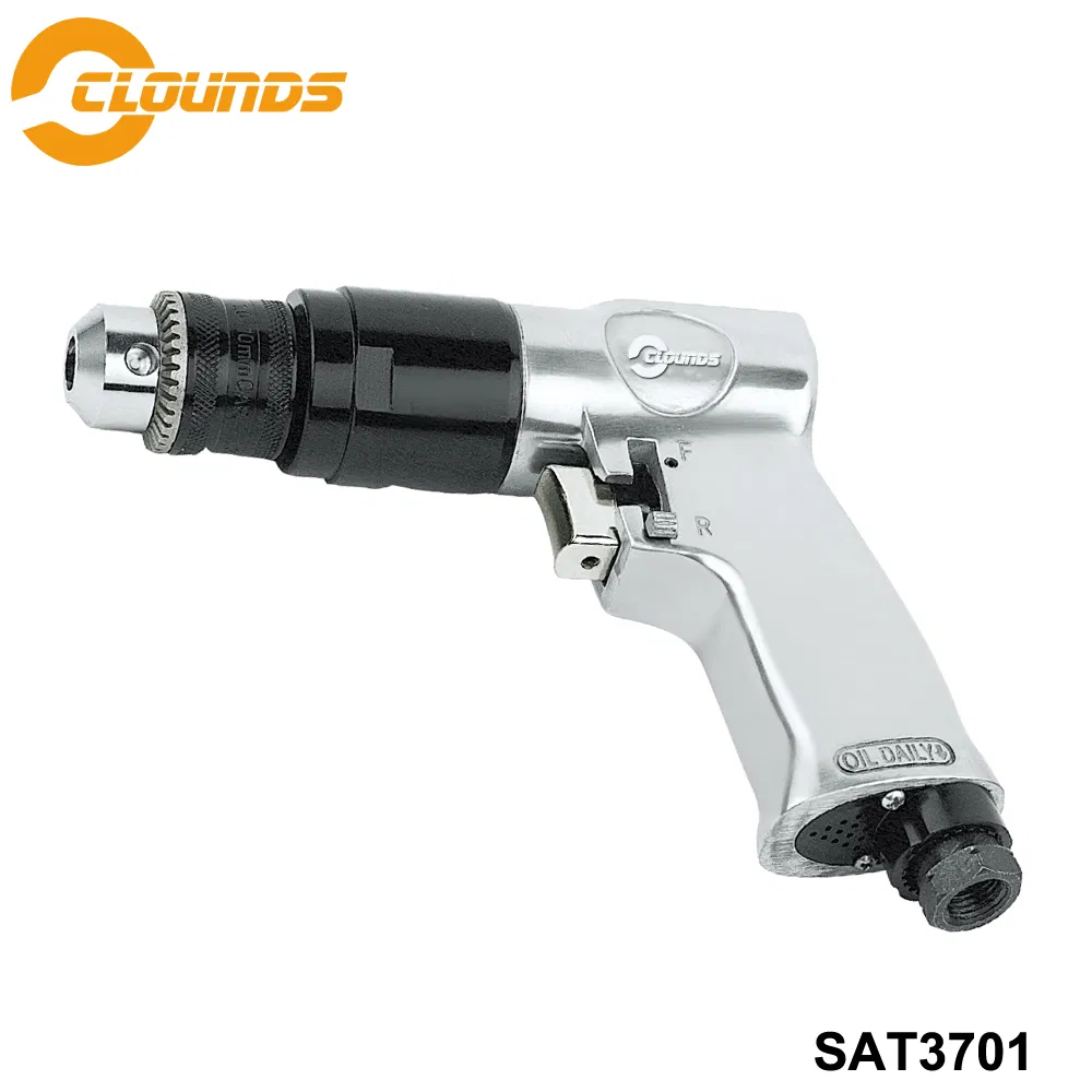 3/8" Pneumatic Drill Gunshigh-Speed Cordless Pistol Type Air Drill Reversible Tools for Hole Drilling