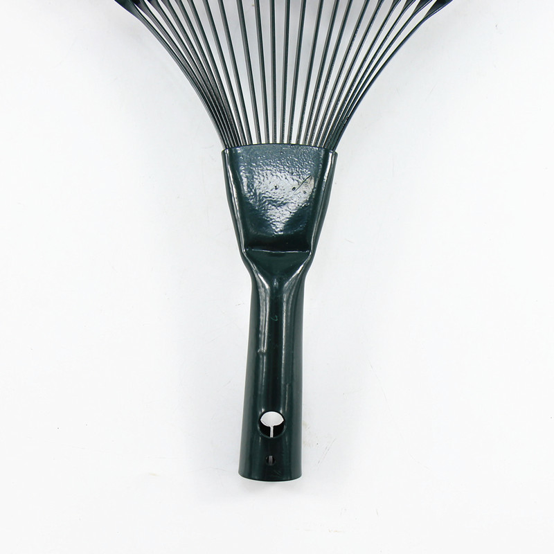 Gardening Tools Green Dead Leaf Rake Steel Wire Grass Rake Garden Rake Flowers and Grass Multi-Tooth Grass Rake