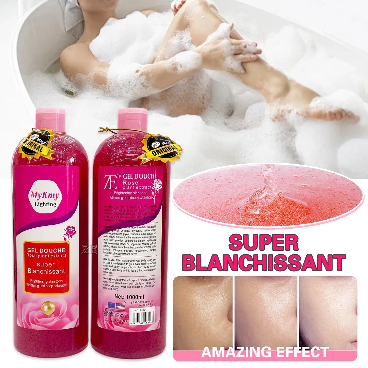 Rose Collagen Exfoliating Whitening Shower Gel