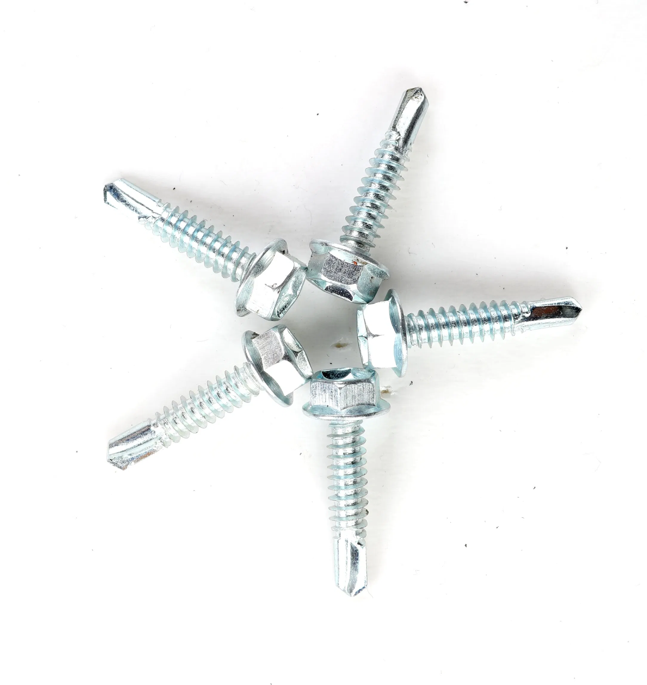 Metal Galvanized Hexagonal Hex Head Self Drilling Screw Roofing Screw Tek Tapping Screw with Rubber Washer