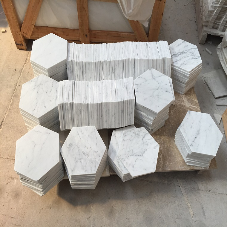 Мраморная плитка Bianco Carrara для кухни и стен