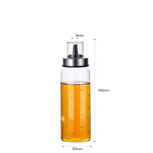 Wholesale Round Shape 100ml 250ml 500ml 750ml 1000ml Clear Glass Olive Oil Bottle Cooking Oil Bottle