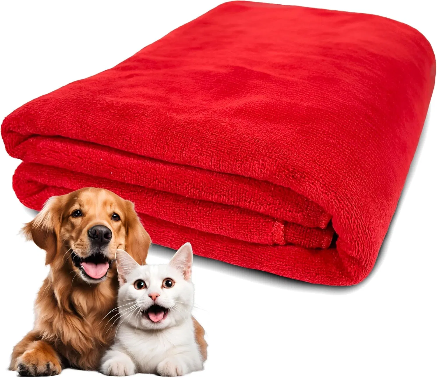 Wholesale Custom Super Soft Microfiber Pet Towel Quick Dry with Cartoon Logo for Dogs and Cats Grooming Towel