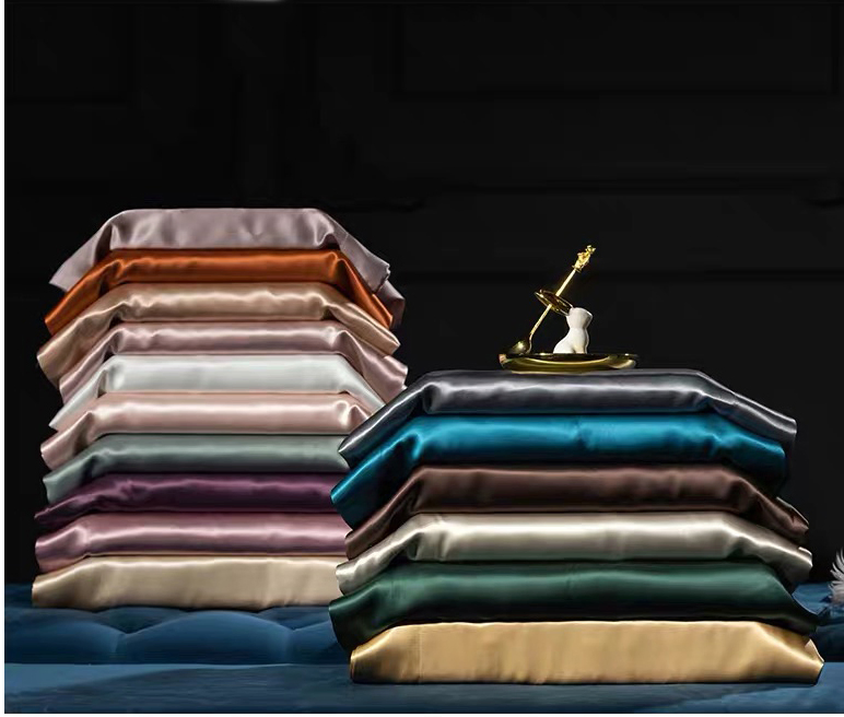 Oxford Silk Pillowcase with Gift Box Silk Pillowcase Plain Dyed Silk Pillowcase
