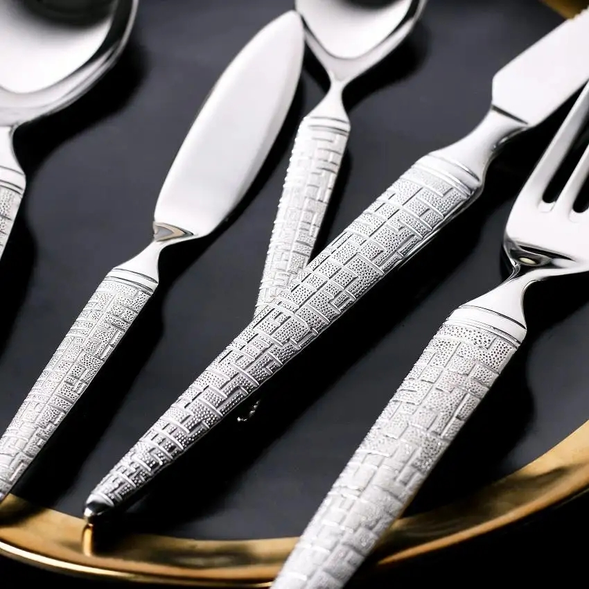 England Series Stainless Steel Table Knife Handle Special Texture High Quality